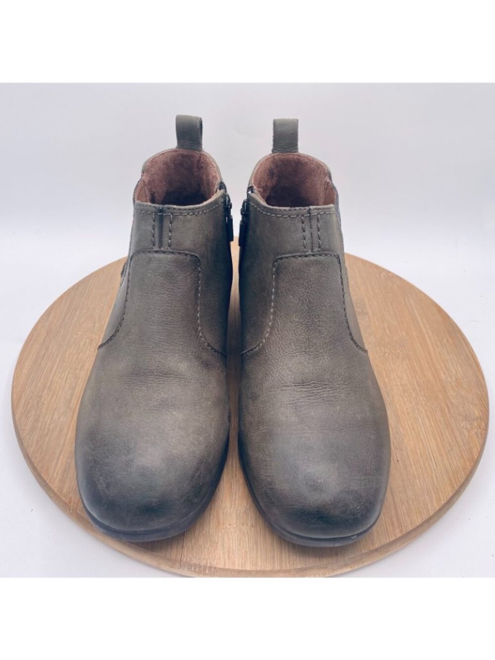 Dansko Boots Womens 8.5 39 Beige Leather Ankle Comfort Booties Lola - Picture 3 of 13